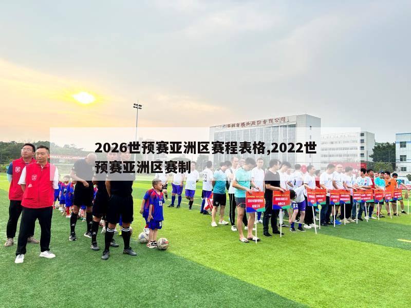 2026世预赛亚洲区赛程表格,2022世预赛亚洲区赛制